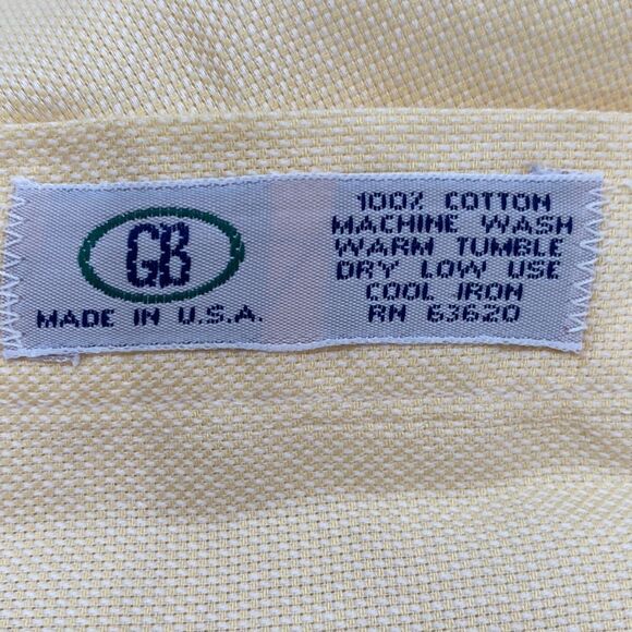 Burberry London Men's Canary Yellow Button Down Dress Shirt Size 17 1/2 34 - Picture 8 of 10